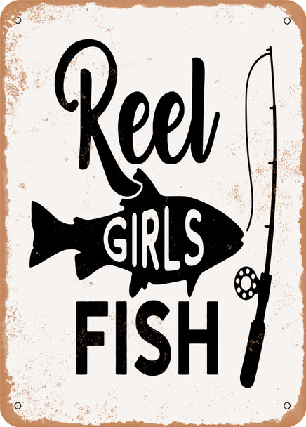 Reel Girls Fish - 2  - Metal Sign