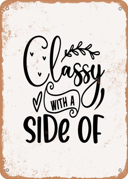 Classy With a Side Of  - Metal Sign