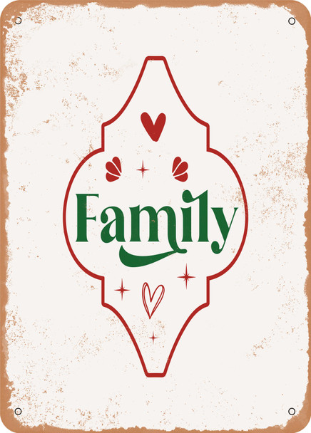 Family - 4  - Metal Sign