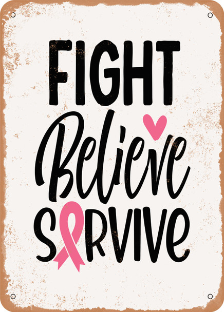 Fight Believe Survive - 2  - Metal Sign