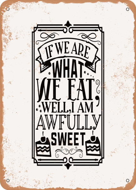 If We Are What We Eat Well I Am Awfully Sweet  - Metal Sign