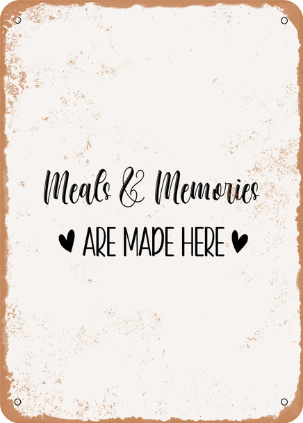 Meals and Memories Are Made Here - 3  - Metal Sign