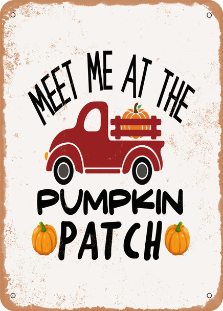 Meet Me At the Pumpkin Patch - 3  - Metal Sign