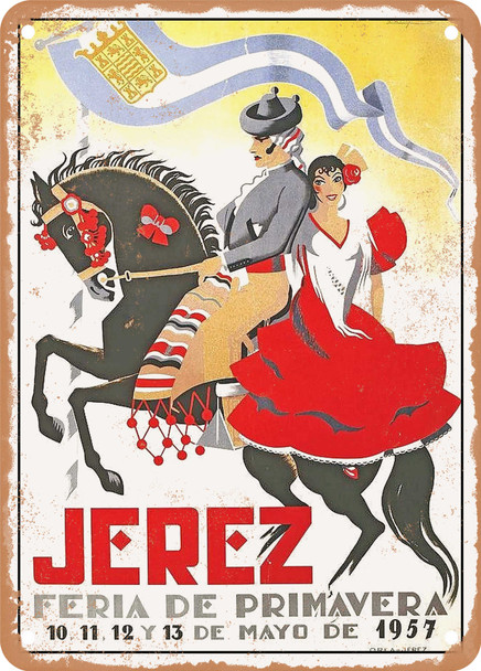 1957 Jerez Spring Fair Vintage Ad - Metal Sign