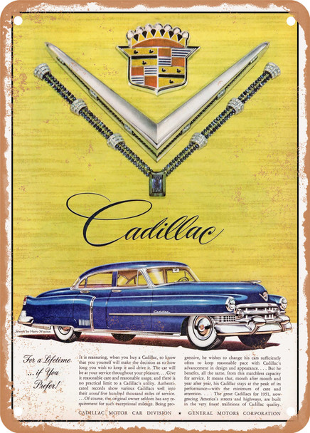 1951 Cadillac Fleetwood Sixty Special Vintage Ad - Metal Sign