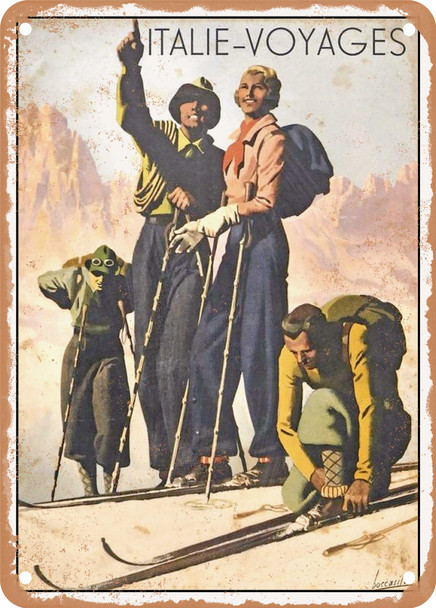 1940 Italy travels Vintage Ad - Metal Sign
