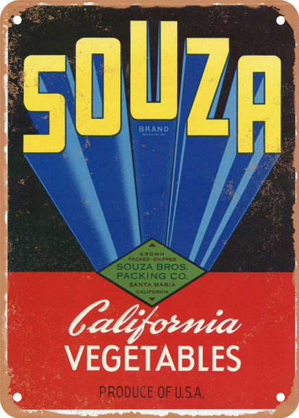 Souza Santa Maria Vegetables - Rusty Look Metal Sign