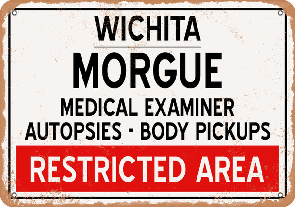 Morgue of Wichita for Halloween  - Metal Sign