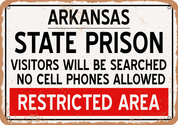 State Prison of Arkansas Reproduction - Metal Sign