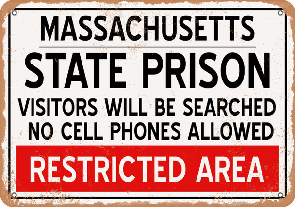 State Prison of Massachusetts Reproduction - Metal Sign