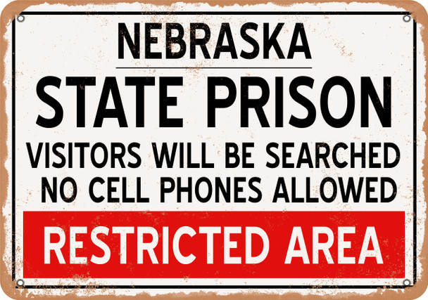 State Prison of Nebraska Reproduction - Metal Sign