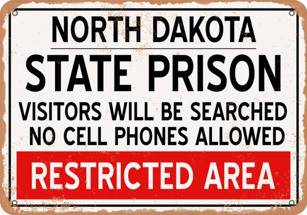 State Prison of North Dakota Reproduction - Metal Sign
