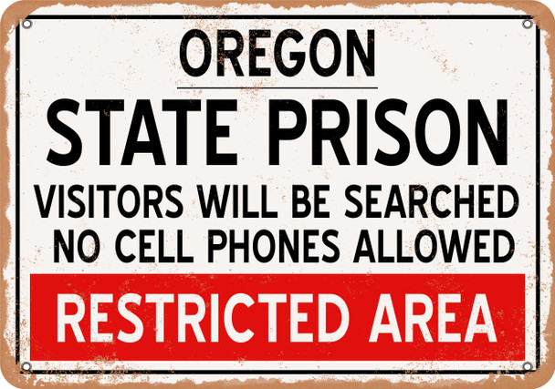 State Prison of Oregon Reproduction - Metal Sign