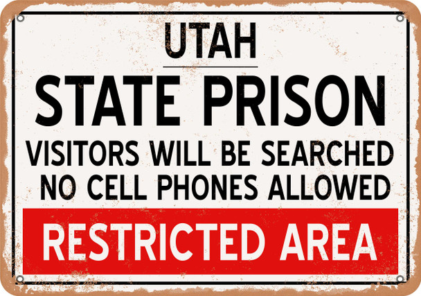 State Prison of Utah Reproduction - Metal Sign