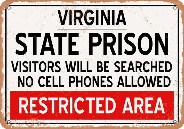 State Prison of Virginia Reproduction - Metal Sign