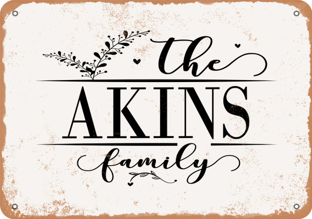 The Akins Family (Style 2) - Metal Sign