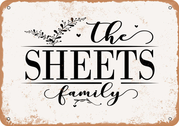 The Sheets Family (Style 2) - Metal Sign