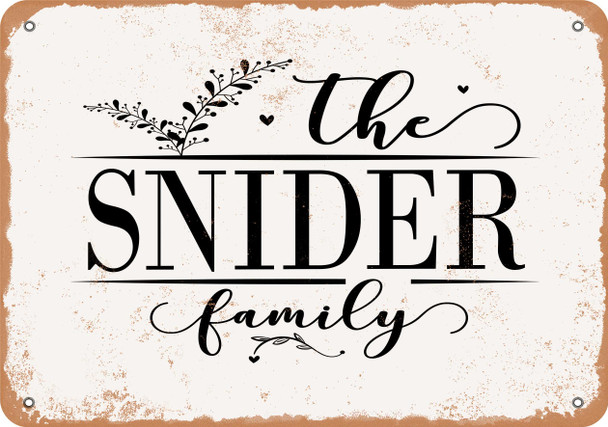 The Snider Family (Style 2) - Metal Sign