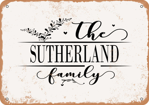The Sutherland Family (Style 2) - Metal Sign The Sutherland Family (Style 2) - Metal Sign