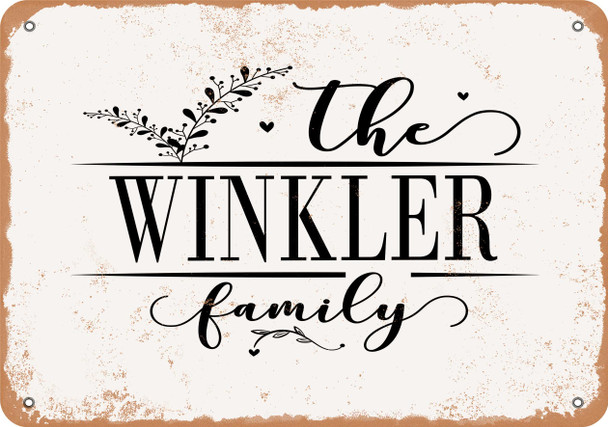 The Winkler Family (Style 2) - Metal Sign