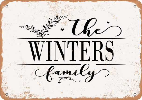 The Winters Family (Style 2) - Metal Sign