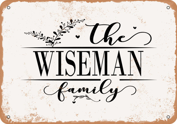 The Wiseman Family (Style 2) - Metal Sign