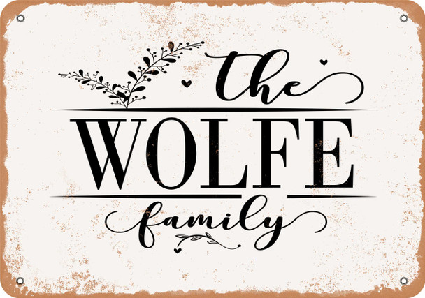 The Wolfe Family (Style 2) - Metal Sign