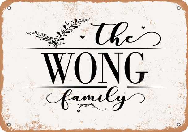 The Wong Family (Style 2) - Metal Sign