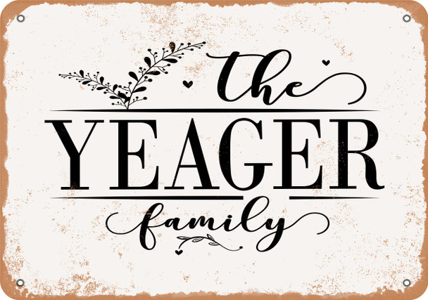 The Yeager Family (Style 2) - Metal Sign