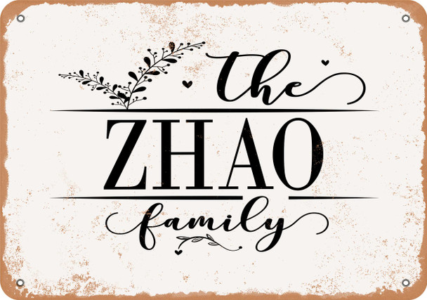 The Zhao Family (Style 2) - Metal Sign