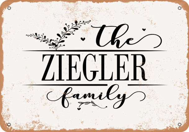 The Ziegler Family (Style 2) - Metal Sign
