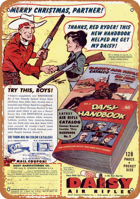 1949 Daisy Air Rifles Metal Sign