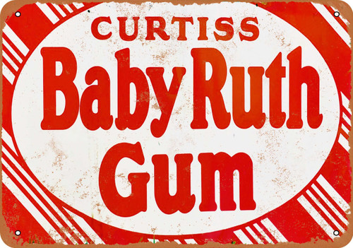 Baby Ruth Gum Metal Sign