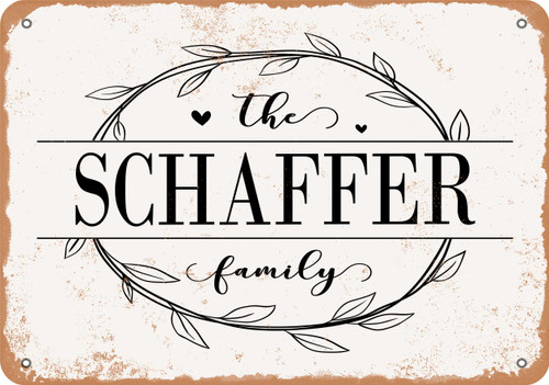 The Schaffer Family (Style 1) Metal Sign