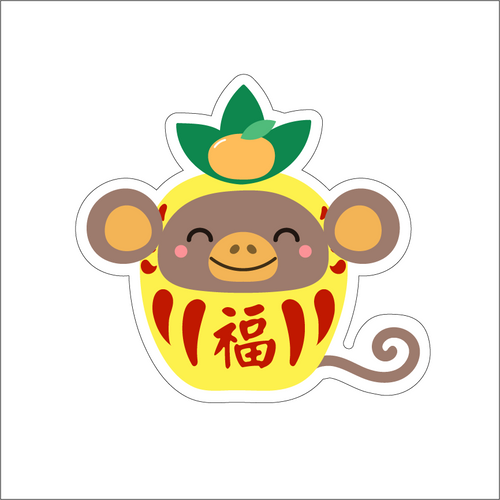 YEAR OF THE MONKEY - PINEAPPLE DARUMA