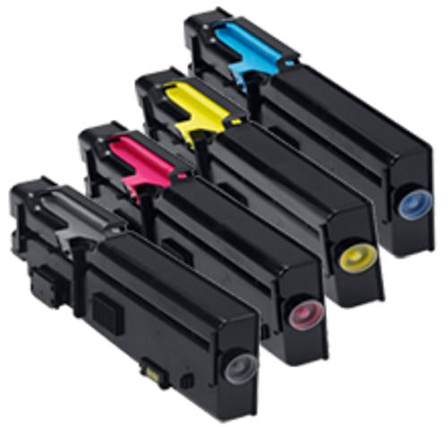Compatible Dell C2660 / C2665 Laser Toner Cartridge Set Black Cyan Yellow Magenta