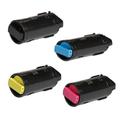 Compatible Xerox C500/C505 Extra High Yield Laser Toner Cartridge Set (Black, Magenta, Yellow, Cyan)