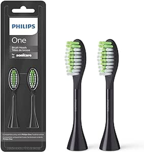 Philips One 2pk Brush Heads, Black