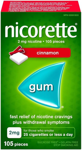 Nicorette Cinnamon 2MG gum 105pk