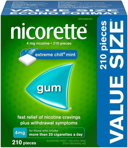 Nicorette Extreme Chill 4MG gum 210pk