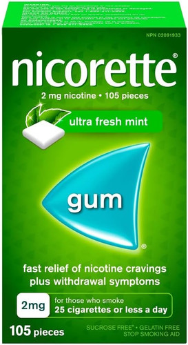 Nicorette Ultra Fresh Mint 2MG gum 105pk