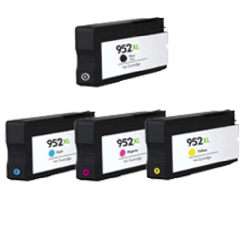 Compatible HP 952XL High Yield  Ink Cartridge Set - Black Cyan Yellow Magenta
