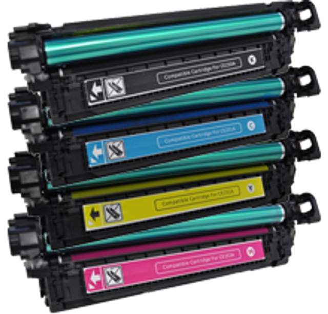 Compatible HP 504A Toner Cartridge Set (CE250A/251A/252A/253A)