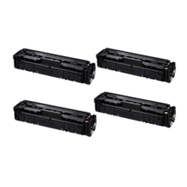 Compatible Canon 054 Laser Toner Cartridge Set Black Cyan Yellow Magenta