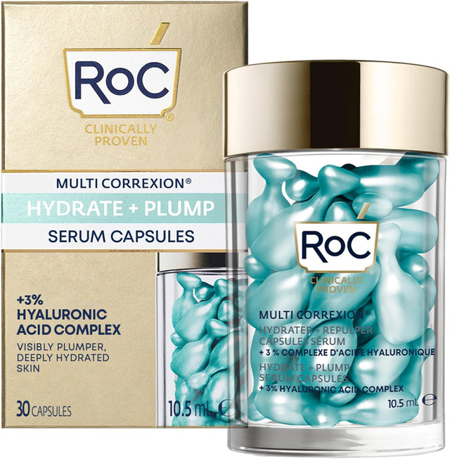 RoC Hydrate + Plump Serum Capsules, 30ct