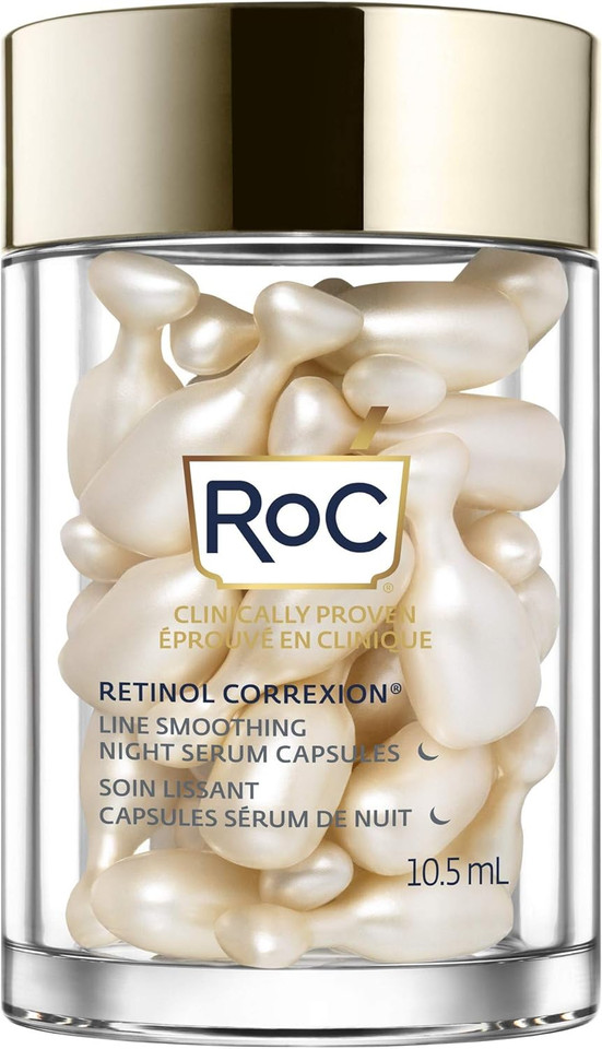 RoC Line Smoothing Night Serum Capsules, 30ct