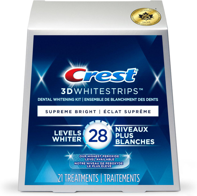 Crest 3D Whitestrips Supreme Bright Kit - 21 treatments