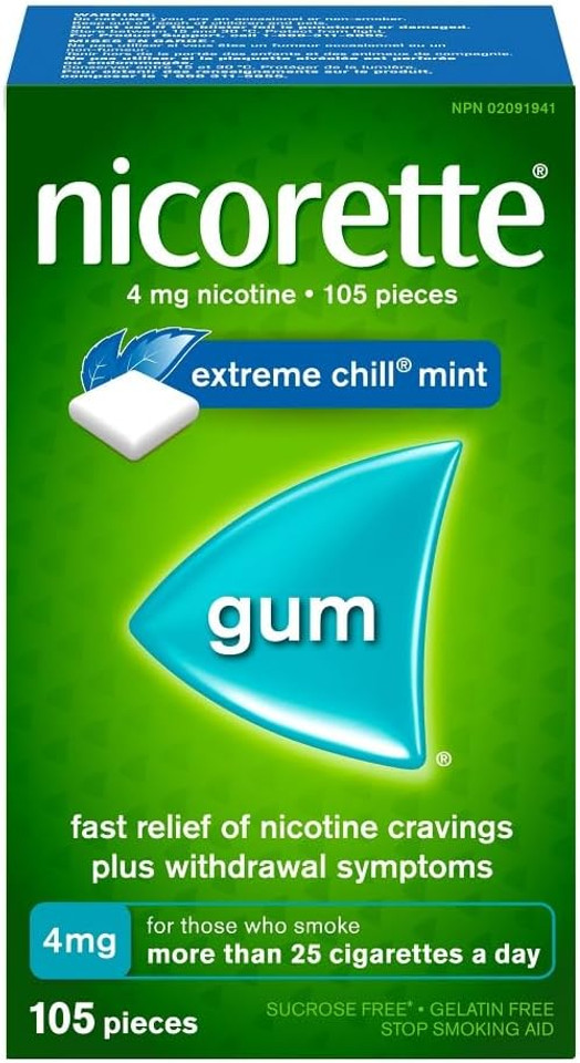 Nicorette Extreme Chill 4MG gum 105pk