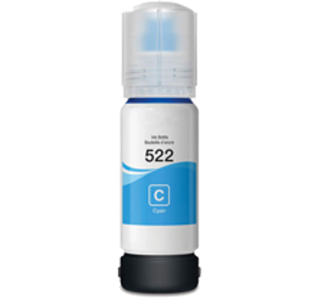 Compatible Epson T522 Dye Ink / Inkjet Bottle Cyan (T522220)