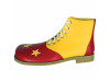 Men's red and yellow clown shoes with yellow stars. One size fits most up to size 14.